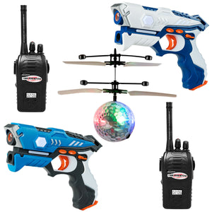 Infrared Laser Tag Guns 2 Players Blasters Game w/2 Walkie talkies & Flying ball - EK CHIC HOME