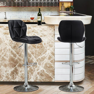 4pcs Barstools Adjustable PU Leather 360°Swivel Count Bar Chair - EK CHIC HOME