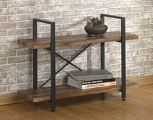 Load image into Gallery viewer, Furniture 2-Tier Rustic Wood and Metal Bookshelves, Industrial Style Bookcases Furniture - EK CHIC HOME