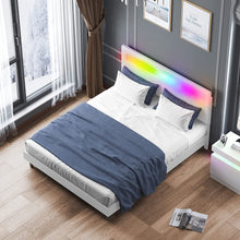 Load image into Gallery viewer, Platform Bed Frame with Smart RGB LED Light Bar, Queen Size - EK CHIC HOME