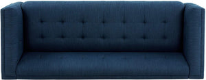 Mid-Century Modern Fabric Upholstered Tufted 3 Seater Sofa - EK CHIC HOME