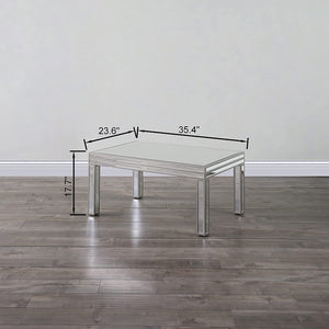 Mirrored Coffee Table, Golden Lines Coffee Table - EK CHIC HOME