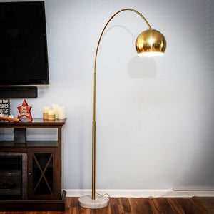 Over The Couch Arc Floor Lamp with Globe Shade - EK CHIC HOME