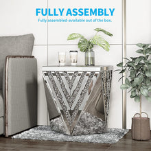 Load image into Gallery viewer, Mirrored End Table, Mirrored Nightstand, Mirrored End Tables with Crystal - EK CHIC HOME