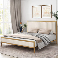 Load image into Gallery viewer, King Size Bed Frame, King Bed Frame and Headboard, Heavy Duty Metal - EK CHIC HOME