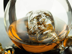 Skull Skeleton Wine & Whiskey Globe Decanter Set 850 mL - EK CHIC HOME