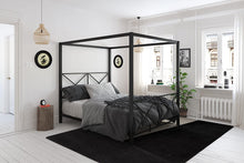 Load image into Gallery viewer, LUXE Canopy Bed, Gold - EK CHIC HOME