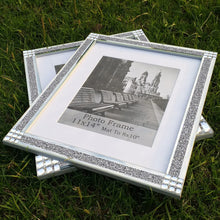 Load image into Gallery viewer, Sparkle Crystal Silver Mirror Glass Photo Frame 11x14 inch  2 Piece Pack . - EK CHIC HOME