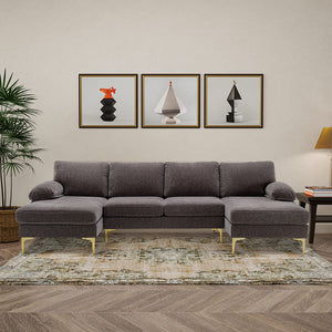 U Shaped Sectional Large Modular Sofa for Living Room - EK CHIC HOME