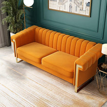 Load image into Gallery viewer, 83&#39;&#39; Velvet Couch Sofa Mid-Century Modern Love Seat Chesterfield 3 Seat - EK CHIC HOME