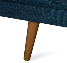 Load image into Gallery viewer, Mid-Century Modern Tufted Fabric Sofa, Navy Blue - EK CHIC HOME
