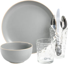 Load image into Gallery viewer, Round Stoneware Dinnerware Set, Service for 6 (42pcs) - EK CHIC HOME