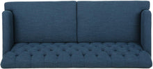 Load image into Gallery viewer, Contemporary Tufted Fabric 3 Seater Sofa, Navy Blue - EK CHIC HOME