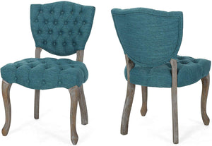 Tufted Dining Chair with Cabriolet Legs (Set of 2) - EK CHIC HOME