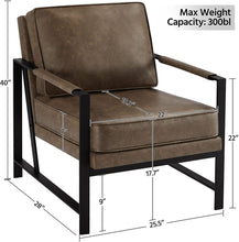 Load image into Gallery viewer, Accent Chair Set Upholstered Retro Arm Chair with Metal Legs - EK CHIC HOME