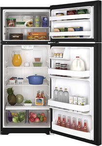 GE  17.5 Cu. Ft. Black Top Freezer Refrigerator - Energy Star - EK CHIC HOME