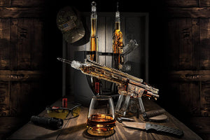 3 Gun Whiskey Decanters Set AR15, AK47, & Rifle Gun Decanter Set 1000ml - EK CHIC HOME