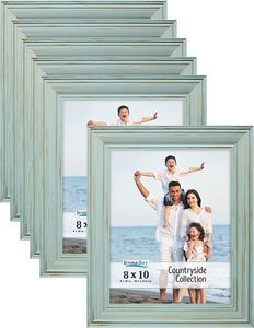 4x6 Picture Frames (Speckled Gray, 6 Pack), French Country Style - EK CHIC HOME