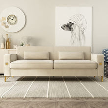 Load image into Gallery viewer, 85&#39;&#39; Modern Velvet Sofa Furniture with Two Bolster Pillows - EK CHIC HOME