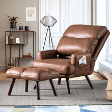 Load image into Gallery viewer, Living Room Set with Recliner Accent Chair and Ottoman - EK CHIC HOME