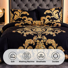 Load image into Gallery viewer, Paisley Yellow Flower Microfiber Comforter Set, - EK CHIC HOME