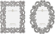 Load image into Gallery viewer, Vintage Silver Mini Frame Set / Set of 2 / 2x3 In | For Tabletop Display - EK CHIC HOME
