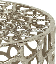 Load image into Gallery viewer, Modern Iron Mesh Accent Table, Nickel Antique - EK CHIC HOME