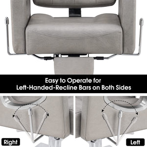 Reclining Salon Chair for Hair Stylist - EK CHIC HOME