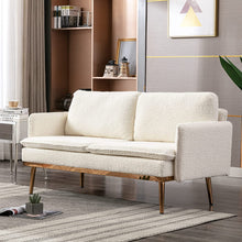 Load image into Gallery viewer, Decorative Modern Golden Leg Love Seat Sofa - EK CHIC HOME