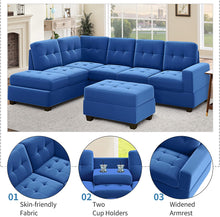 Load image into Gallery viewer, Reversible Sectional Sofa Set, Modern L-Shaped - EK CHIC HOME