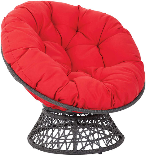 Designs Papasan Chair, Red - EK CHIC HOME