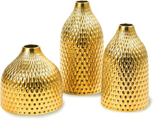 Load image into Gallery viewer, Ceramic Vase for Home Decor, Gift, Gold - EK CHIC HOME