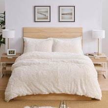Load image into Gallery viewer, Fuzzy Plush Duvet Comforter Cover and Sham 3 pc. - EK CHIC HOME