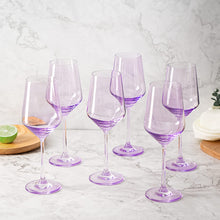 Load image into Gallery viewer, Colored Wine Glass Set, Large 12 oz Glasses Set of 6, - EK CHIC HOME