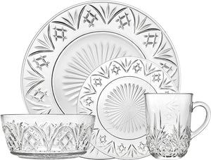 Crystal Clear Dinnerware Set of 4 - EK CHIC HOME