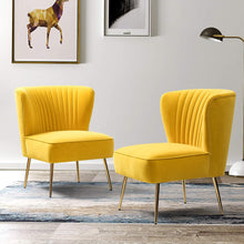 Load image into Gallery viewer, Velvet Armless Side Chair Set of 2, Upholstered - EK CHIC HOME