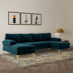 U Shaped Sectional-Large Modular Sectional Sofa - EK CHIC HOME