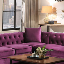 Load image into Gallery viewer, L-Shaped Sectional Sofa Velvet Corner Symmetrical Couch - EK CHIC HOME