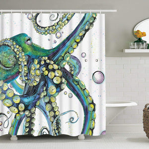 Octopus Shower Curtains Durable Fabric Bath Curtain Waterproof - EK CHIC HOME