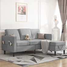 Load image into Gallery viewer, Convertible Sectional Sofa Couch, L-Shaped with Storage Ottoman - EK CHIC HOME