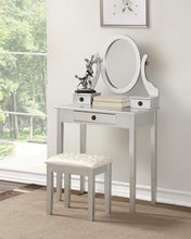 Load image into Gallery viewer, Makeup Vanity Table and Stool Set, Gold - EK CHIC HOME