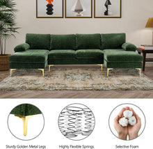 Load image into Gallery viewer, U Shaped Sectional Couch-Large Modular Sectional Sofa - EK CHIC HOME