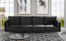 Load image into Gallery viewer, Upholstered 117&quot; inch Mid-Century Velvet Sofa (Navy) - EK CHIC HOME