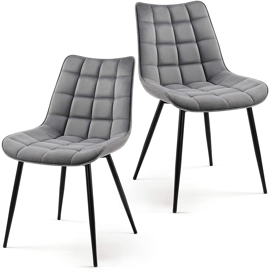 2pcs Dining Upholstered Velvet Chairs - EK CHIC HOME
