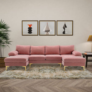 U Shaped Sectional Large Modular Sofa for Living Room - EK CHIC HOME