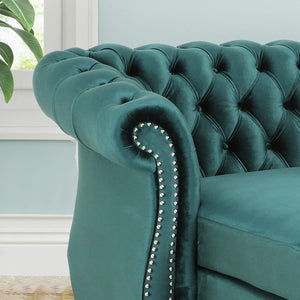 Modern Glam Chesterfield Chaise Lounge - EK CHIC HOME