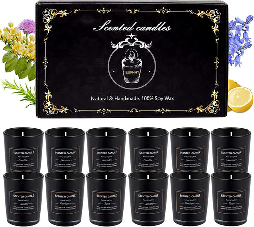 12 Pack Scented Candles Gift Set 2.5oz Strong Fragrance Aromatherapy - EK CHIC HOME