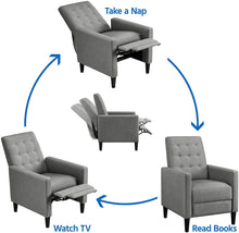 Load image into Gallery viewer, 2pcs Fabric Recliner Sofa Mid-Century Modern - EK CHIC HOME