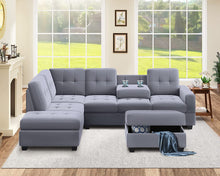 Load image into Gallery viewer, Reversible Sectional Sofa Set, Modern L-Shaped - EK CHIC HOME