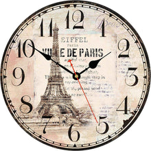 Load image into Gallery viewer, 14 Inch Wall Clock French Vintage Eiffel Tower Style Decor Wall Clock - EK CHIC HOME